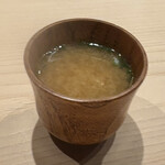 鮨 一喜 - 塩味が絶妙なお味噌汁☆