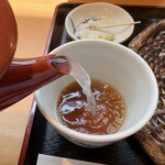 手打ちそば 遊山 - 蕎麦湯