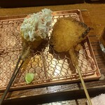 串かつ あーぼん - 里芋カニ・淡路玉ねぎ