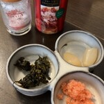 茶房 武蔵野文庫 - 薬味（紅生姜、高菜、らっきょう）