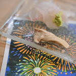 312007335 - 《淡路（あはぢ）》の"圓斑星鰈（ほしがれひ）"、肝臟（きも）