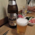 立ち呑みのさのや - 瓶ビール・中瓶(2014.9)