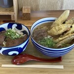 うどん　肉のうめぜん - 数量限定「ごぼう天うどんと黒毛和牛の焼肉ごはん(並)」