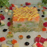 ロワゾブルー - 天使の海老とずわい蟹のプレッセ　根セロリ風味