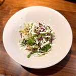 イル ネッビオ - プリモ ピアット(主菜1皿目)の広島熟成鶏とズッキーニ 焼きレモンとバターソース スパゲッティーニです(o^^o)猛暑の続く時期には最適(食が進む)なパスタです！！