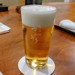 炭・森・海 きんぞう - 一杯目の生ビール