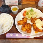お食事の店 キング - チキン南蛮アンド唐揚げ1030円税込➕マヨ50円