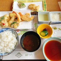 天婦羅ほり川 ホテルニューオータニ店 - 天麩羅定食(穴子天付き)