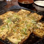 国八食堂 - 鉄板焼き豆腐定食 ¥1000