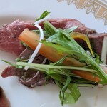 ブッフェ・ダイニング オーシャンテラス(ヨコハマ グランド インターコンチネンタル ホテル) - 牛肉のカルパッチョ 柚子胡椒風味