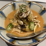 食堂アローカメラ - 豚しゃぶと焼きナス（ガスパチョソース）