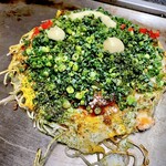 広島お好み焼き 弘々家 - 海鮮ねぎ（ひかえめ麺1玉）