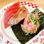 スシロー - 料理写真:神奈川限定　まぐろ3貫盛り