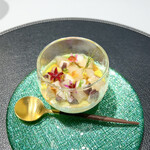 otto e Co. - 明石たこ　北海道帆立　玉葱ムース　　byまみこまみこ