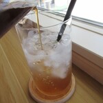 Cafe TIME - 梅シロップと炭酸水が別添えなので、好みの濃さにできます