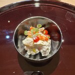 312095207 - 桃とマスカルポーネチーズの白和え