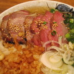 むさしの エン座 - 焼豚うどん＋天かす