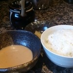 しゃぶしゃぶ 松山 - ご飯とごまだれ