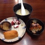 魚屋カフェ 濱の市 - 201410　濱の市　「ランチタイムサービス」の惣菜ブッフェ品