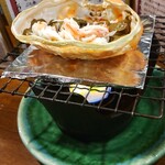 居酒屋 くさち - かにみそ甲羅焼