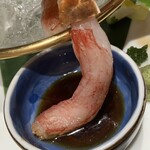 新宿 蟹いおり - 旬のお造り(鯛、蟹)3