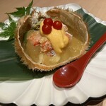 新宿 蟹いおり - 蟹逸品(蟹味噌の黄身クリーム和え)