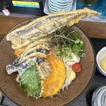 讃岐うどん中村屋 - あなご天ぶっかけうどん(冷)  ※麺大盛