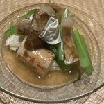 東山 吉寿 - お浸し　松茸　湯葉　小松菜　三つ葉