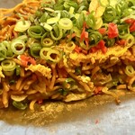 田の久 総本店 - シビ辛チキンそばダブルの断面