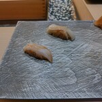 銀座のみこ寿司 - つぶ貝、えんがわ