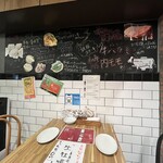 肉とワインとクラフトビール アンカーグラウンド - 店内壁