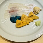 あま野 - アマテカレイと品川水産の貴重な由良ウニ