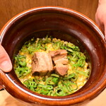 312148287 - 豚角煮のとうもろこしご飯