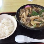 リバーサイド大扇 - 松茸うどんご飯付1150円。