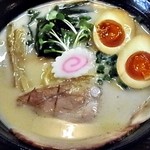 ラーメン246亭 - 濃厚鶏白湯 ｢殿｣ + 味玉　アップ