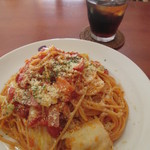 SHIEN2 - ベーコンとキャベツのトマトソースパスタ