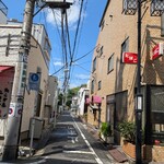 Ramen Break Beats - 正面の緑は祐天寺、帰りは祐天寺目掛けて進むと祐天寺駅方面へ。