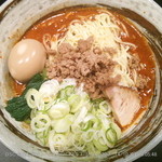 ら～めん　晴々 - つゆ無し担々麺 + 味玉 2014.10.3