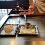 てっぱん料理味味亭 - XO醤焼の材料