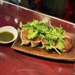 アガリコ餃子楼 - ■パクチージェノベーゼ餃子5p ¥630