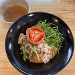 麺 㐂色 - 甲州地鶏の和えつけそば