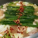 越後屋 - 京風白みそ味もつ鍋