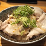 わすれな草 別邸 酒処すずめ - 猪肉湯引き ごまだれ