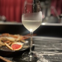 鉄板焼 燦燈 - 日本酒はグラスで