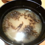 Kanazawaya Kichi Uemon - 海鮮丼にセットの「あおさ」のお味噌汁