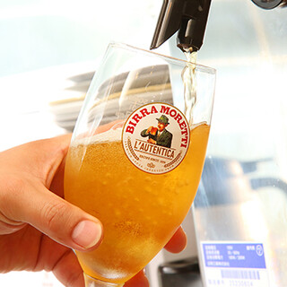 メインはお酒で料理をあわせる◆ワインや樽生モレッティをご用意