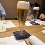 日本料理 和彩 よね田 - 乾杯ビール