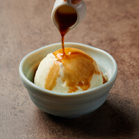 塩マスカルポーネアイスと10年熟成みりん