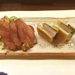 好近 - 鯖のサンドイッチー！
あれ、合う(*´ч`*)
