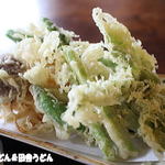 田舎うどん てつ - 2014年9月　旬の野菜天（小）